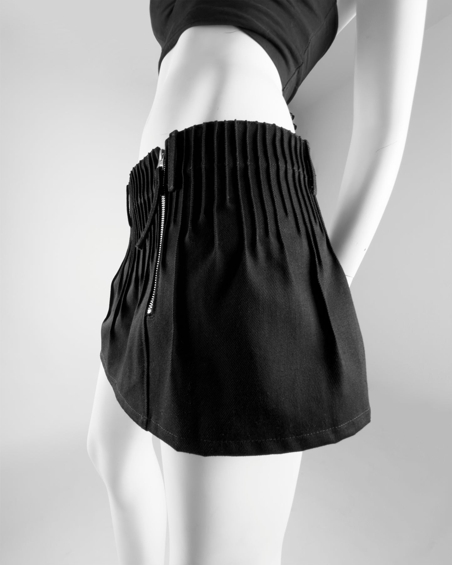 Denim skirt black