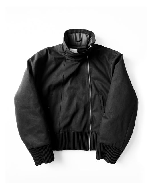 winter denim bomber black