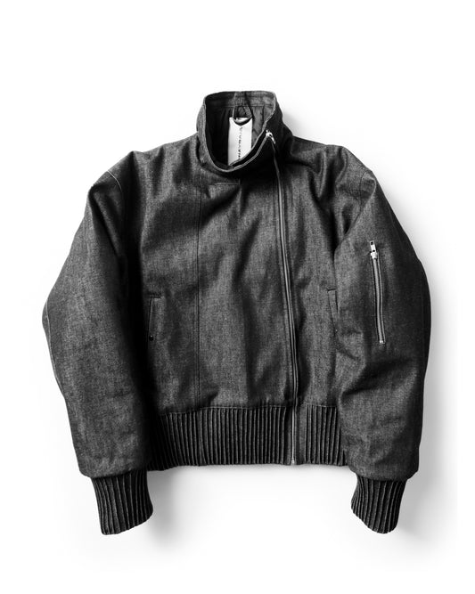 winter denim bomber grey