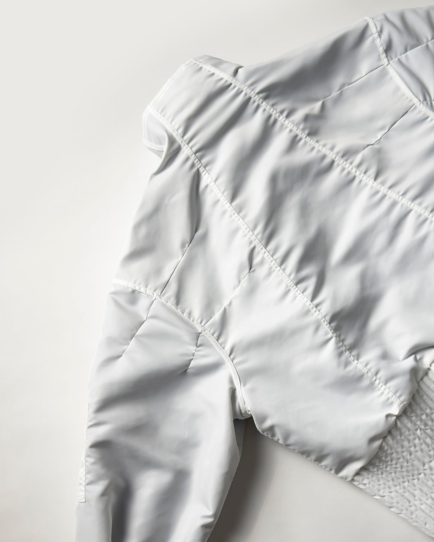 white flight nylon bomber