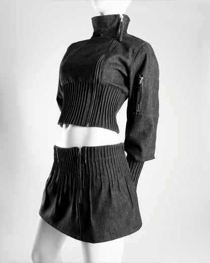 Denim skirt gray
