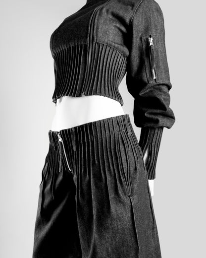 pleats denim women
