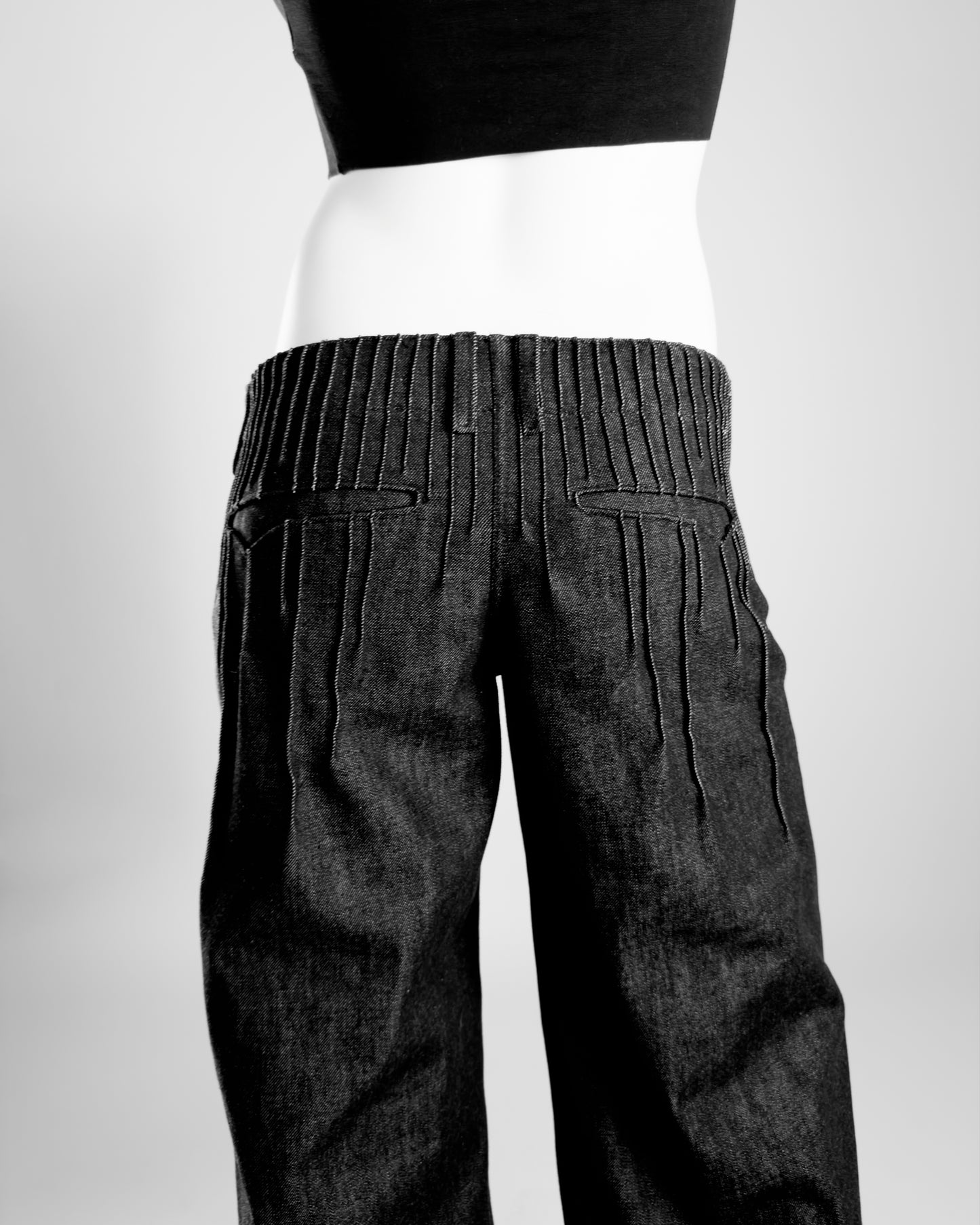pleats denim women