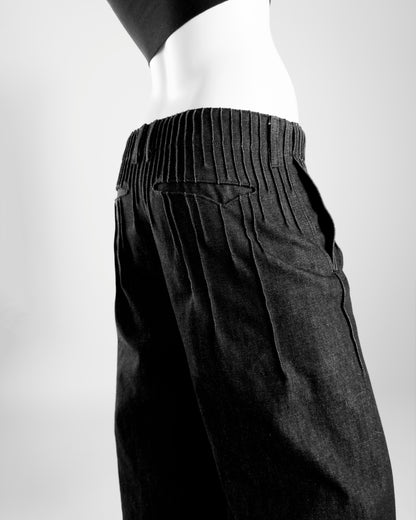 pleats denim women