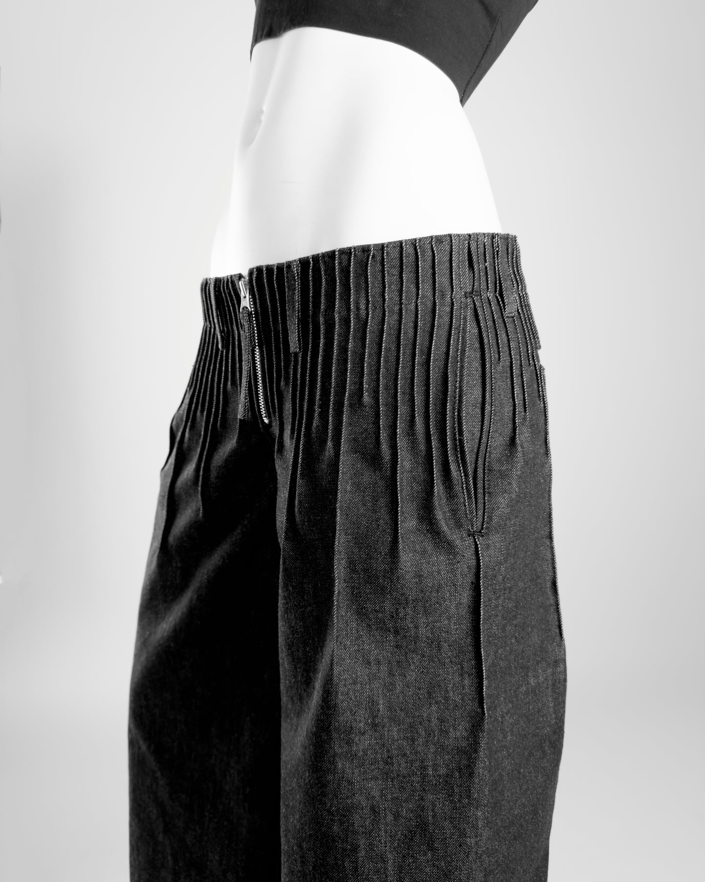 pleats denim women