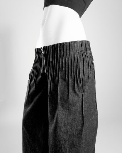 pleats denim women