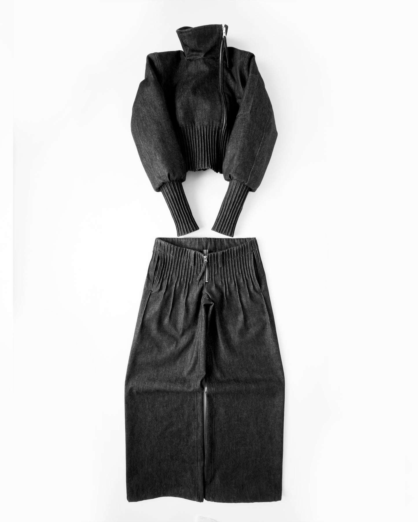 pleats denim women
