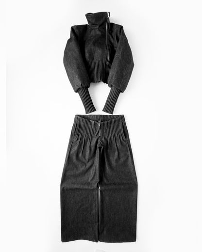 pleats denim women