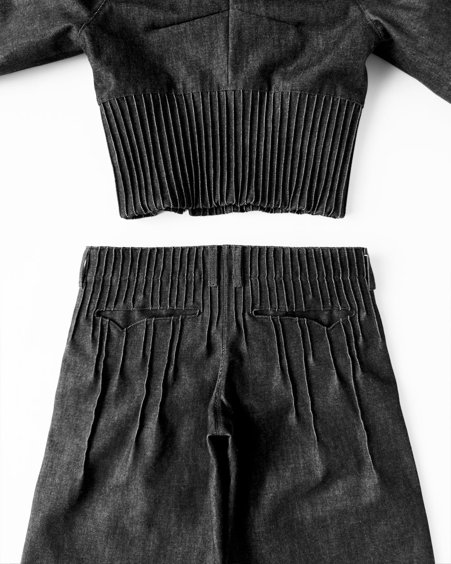 pleats denim women