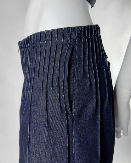 pleats denim