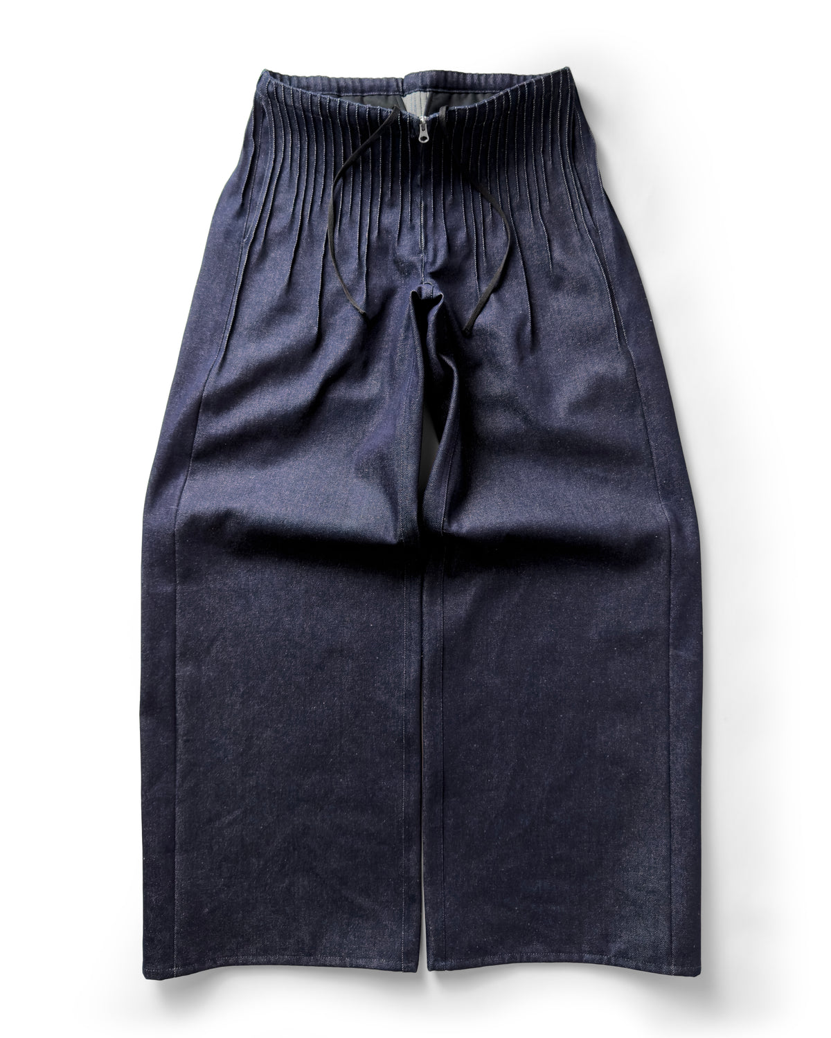 Pleats denim Navy