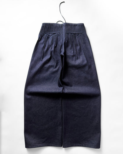 Pleats denim Navy
