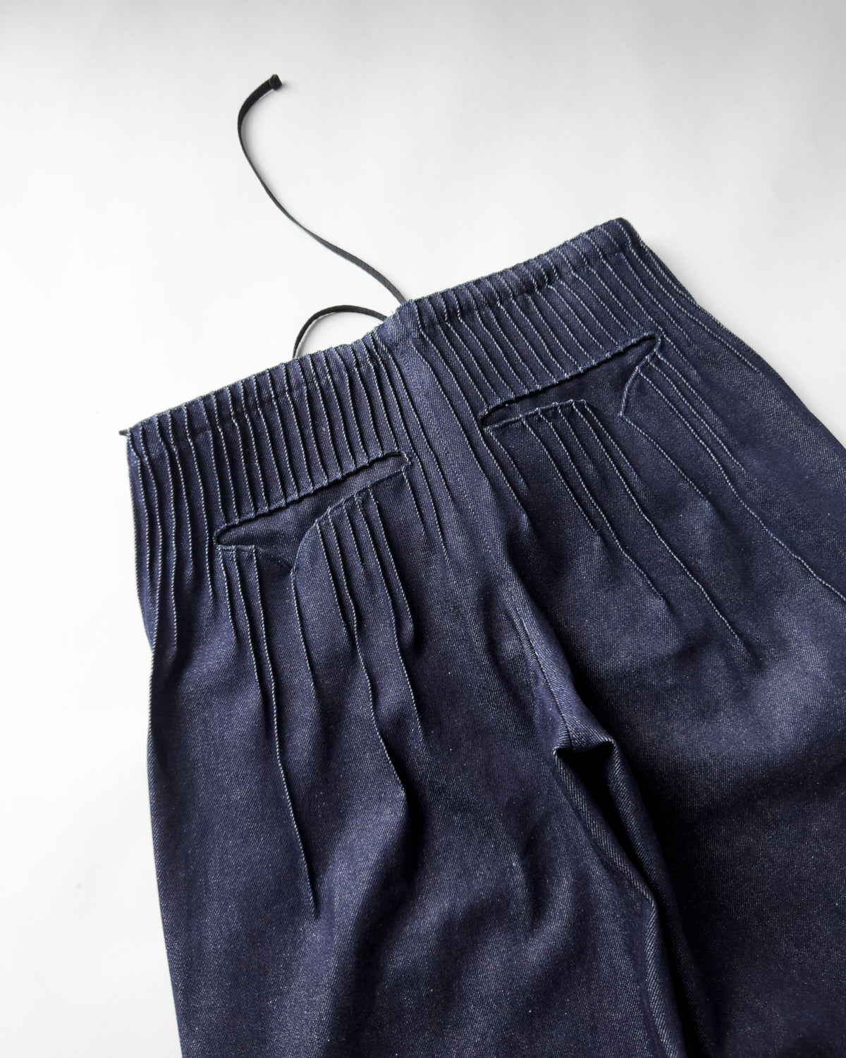 Pleats denim Navy