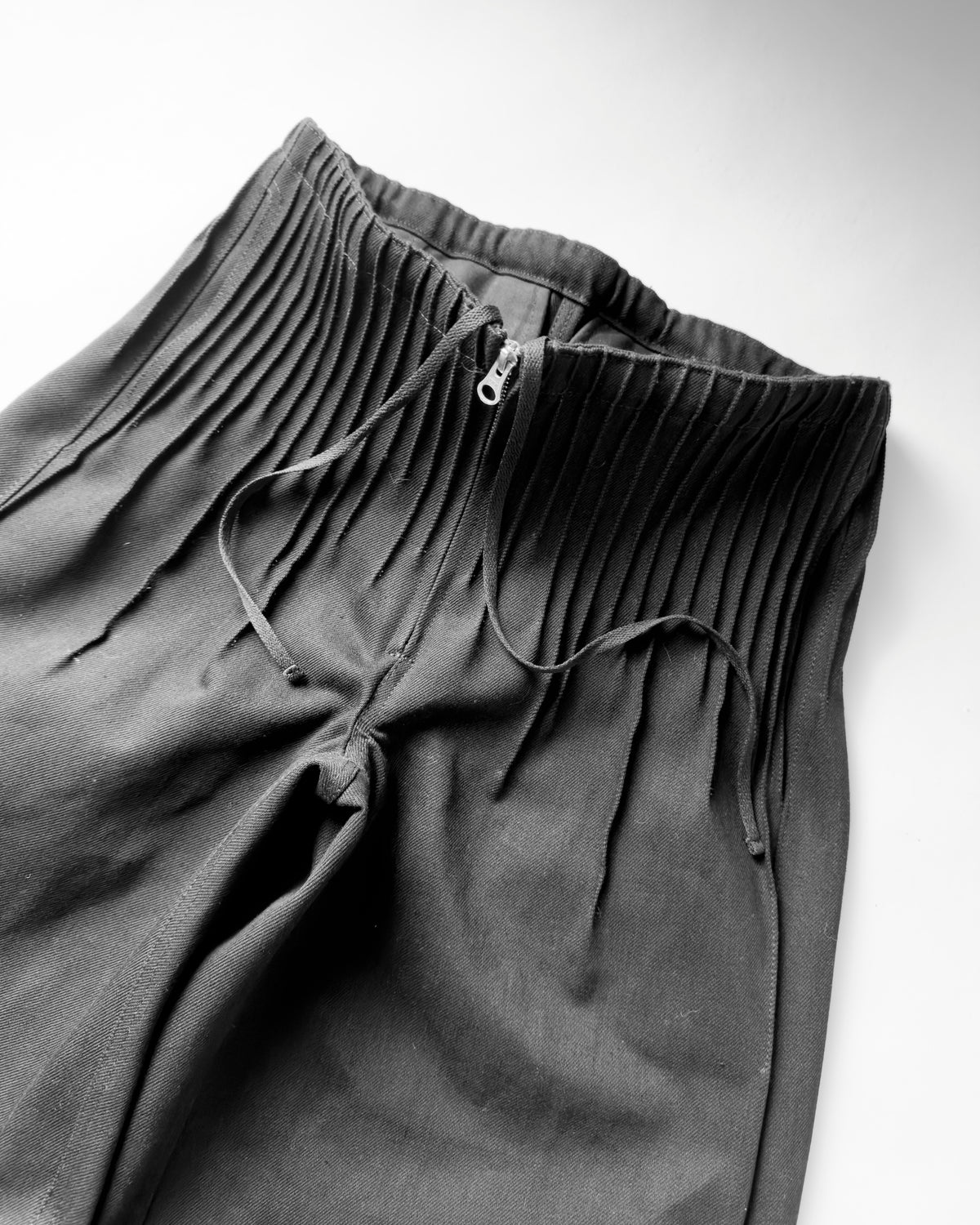 Pleats denim Black