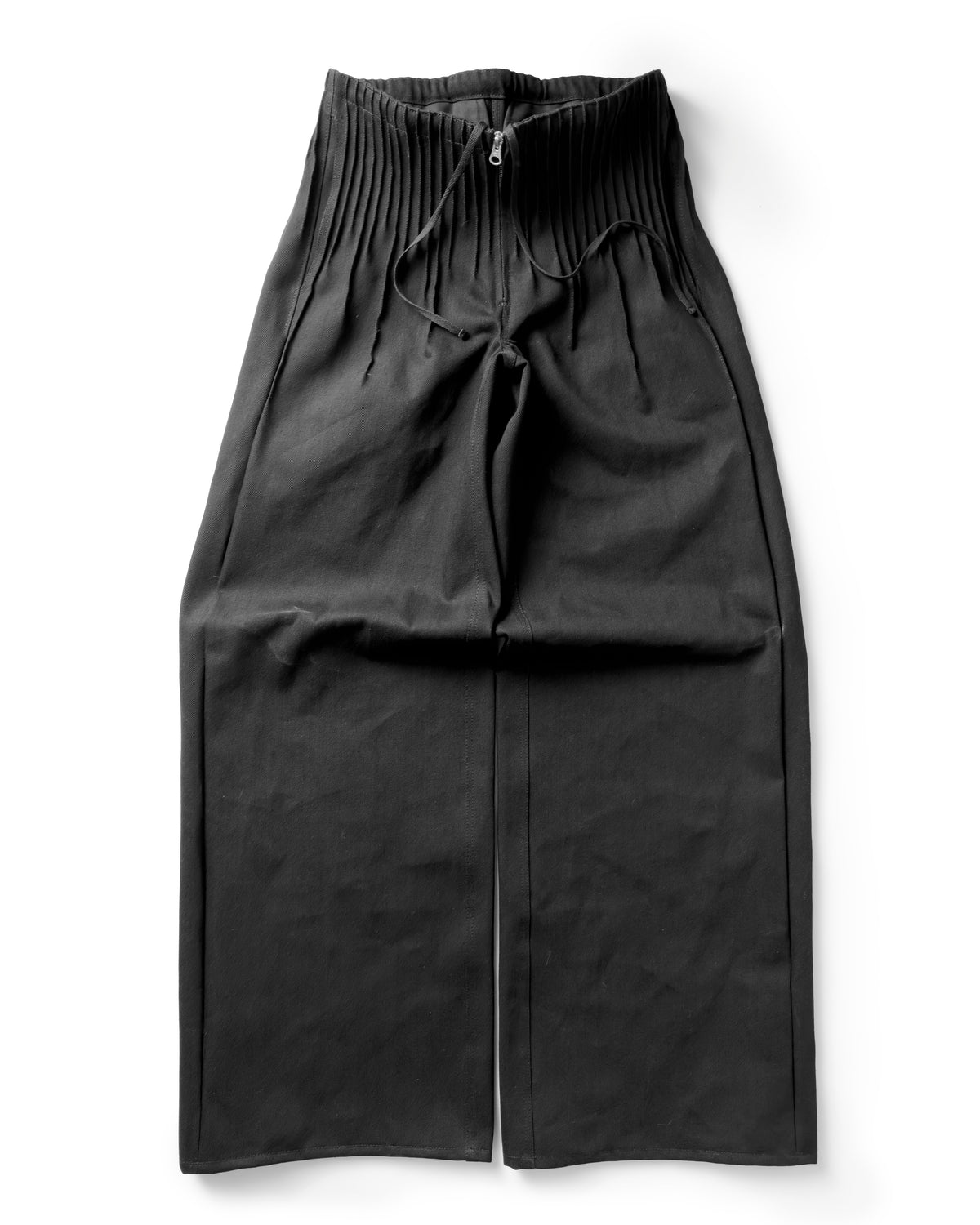 Pleats denim Black