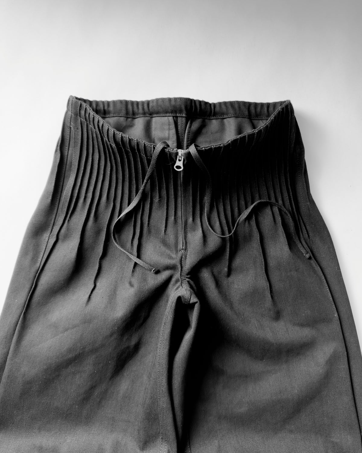 Pleats denim Black