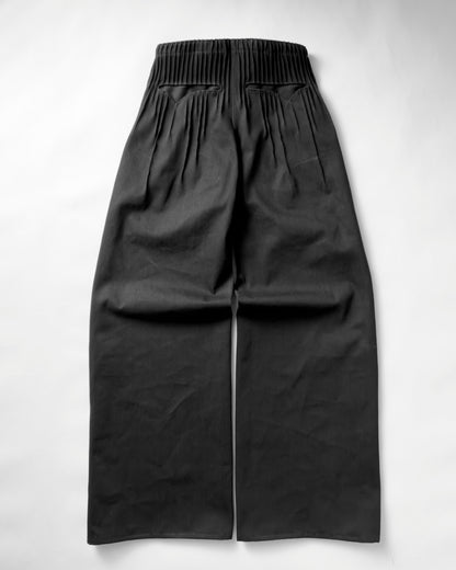 Pleats denim Black