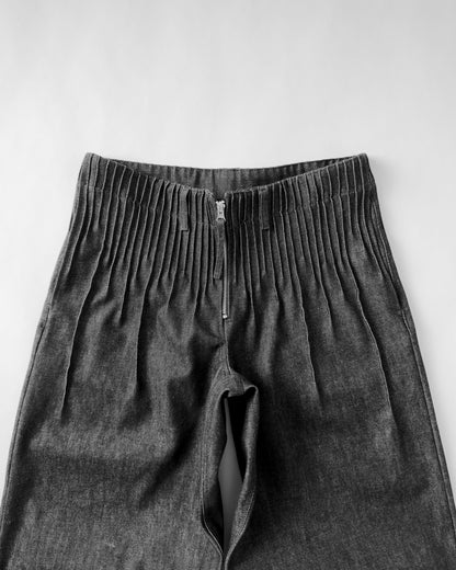 pleats denim men