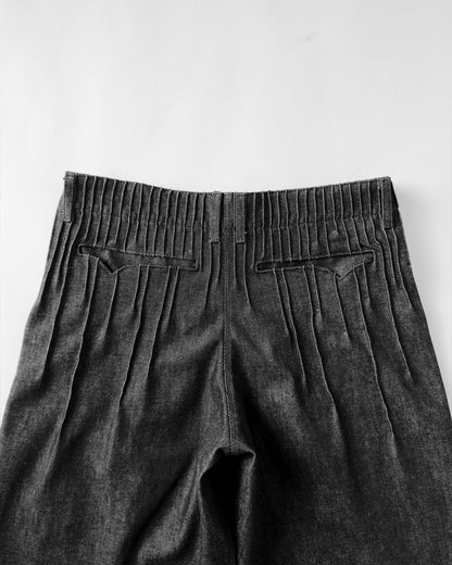 pleats denim men