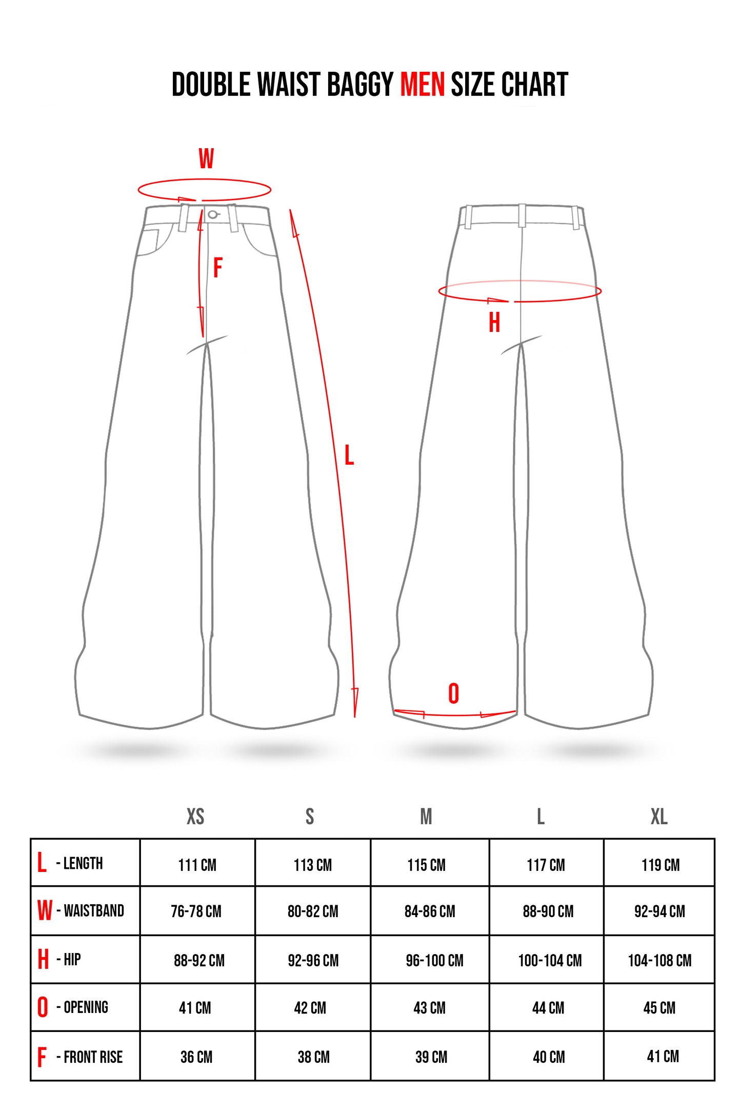 15 oz double waist baggy